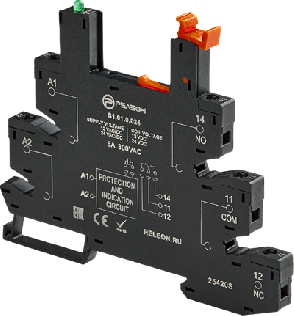 Розетка для реле с винтовыми зажимами; 8А (~/= 12-24В AC/DC)