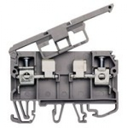 Клеммник с держ. предохр. (5x20, 5x25) на DIN-рейку, 6 мм.кв. (серый); ASK 2S