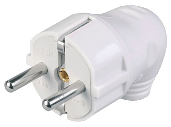 ВПу11-01-Ст Вилка разб. угловая з/к 16А белая IEK