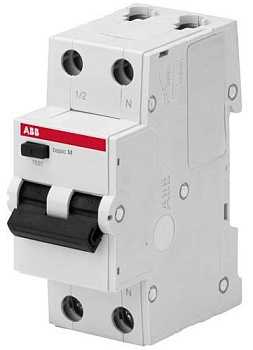 Выключатель автоматический дифференциального тока, 1P+N, 6А, C, 4.5kA, 30мA, AC, BMR415C06