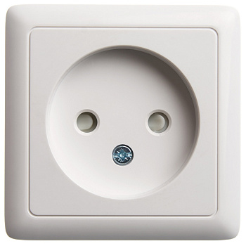 ХИТ О/У РОЗЕТКА без заземления со шторками ИЗОЛ.ПЛ 10А, 250В, БЕЛЫЙ. Россия
