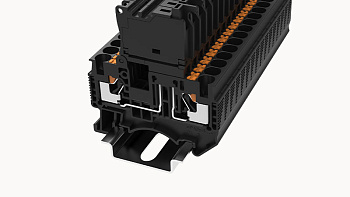 DS4-HE-LD24-01P-13-00A(H), Клемма PUSH-IN, 4 мм.кв., под предохранитель, св. индикация 24V, черный, шт