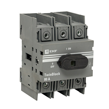 Рубильник 80A 3P c рукояткой управления для прямой установки TwinBlock EKF