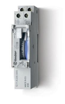 Реле времени механическое суточное; монтаж на рейку 35мм; 1NO 16A; питание 230В АC;