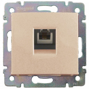 Розетка телефонная Legrand Valena RJ11 4 контакта 1 коннектор (слоновая кость)   774338