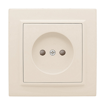 Розетка 1-мест. СП б/з 10 А с защ. штор. бежевый Минск EKF