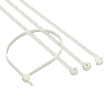 Хомут P6.6 с двойным замком, белый 4,8x300