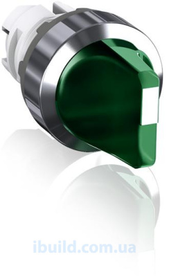 Переключатель M3SS1-21G (короткая ручка) зеленый 3-х позиционный с подсветкой (только корпус) с фиксацией