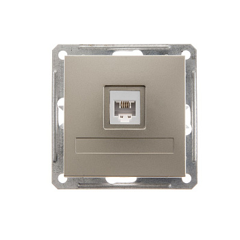 W59 РОЗЕТКА телефонная RJ11, 160В, 1А, механизм, ШАМПАНЬ