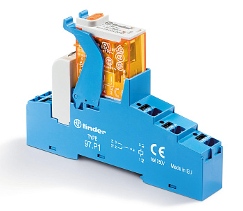 Интерфейсный модуль, электромеханическое реле; 1CO 16A; контакты AgNi; питание 110В AC; категория защиты IP20; безвинтовые клеммы Push-in; пластиковая клипса; LED + варистор; кнопка тест + мех.индикатор