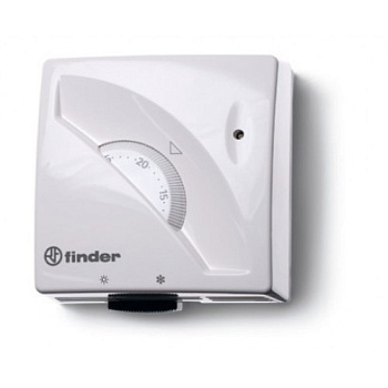 Комнатный термостат; 1СО 16А; монтаж на стену; поворотная ручка; переключатель ЛЕТО/ЗИМА цвет белый