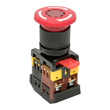 Кнопка ANE-22 поворотная c блокировкой и подстветкой NO+NC Грибок EKF PROxima